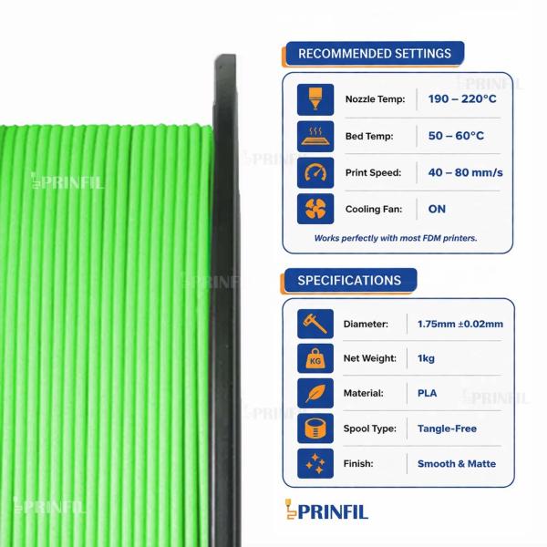 GREEN PLA Filament for 3D Printer – Premium Quality